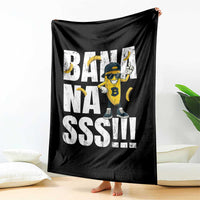 Banana Lovers Throw Blanket Funny Bananas Vintage Style