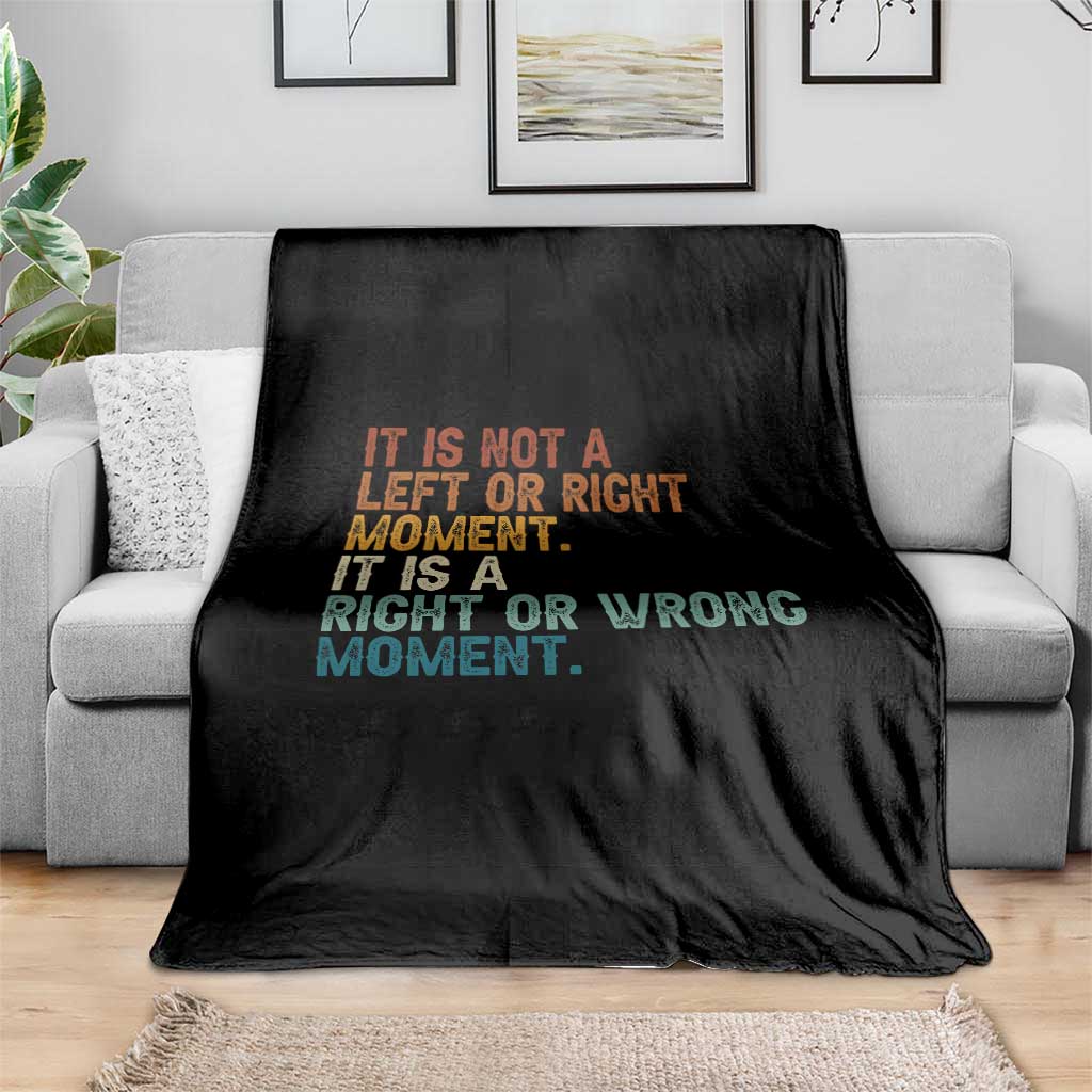 Retro Cory Booker Quotes Throw Blanket This is a Right or Wrong Moment Subtle FDT - Wonder Print Shop
