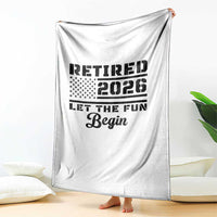 Retirement 2026 Throw Blanket Cool Retired Gift American Flag