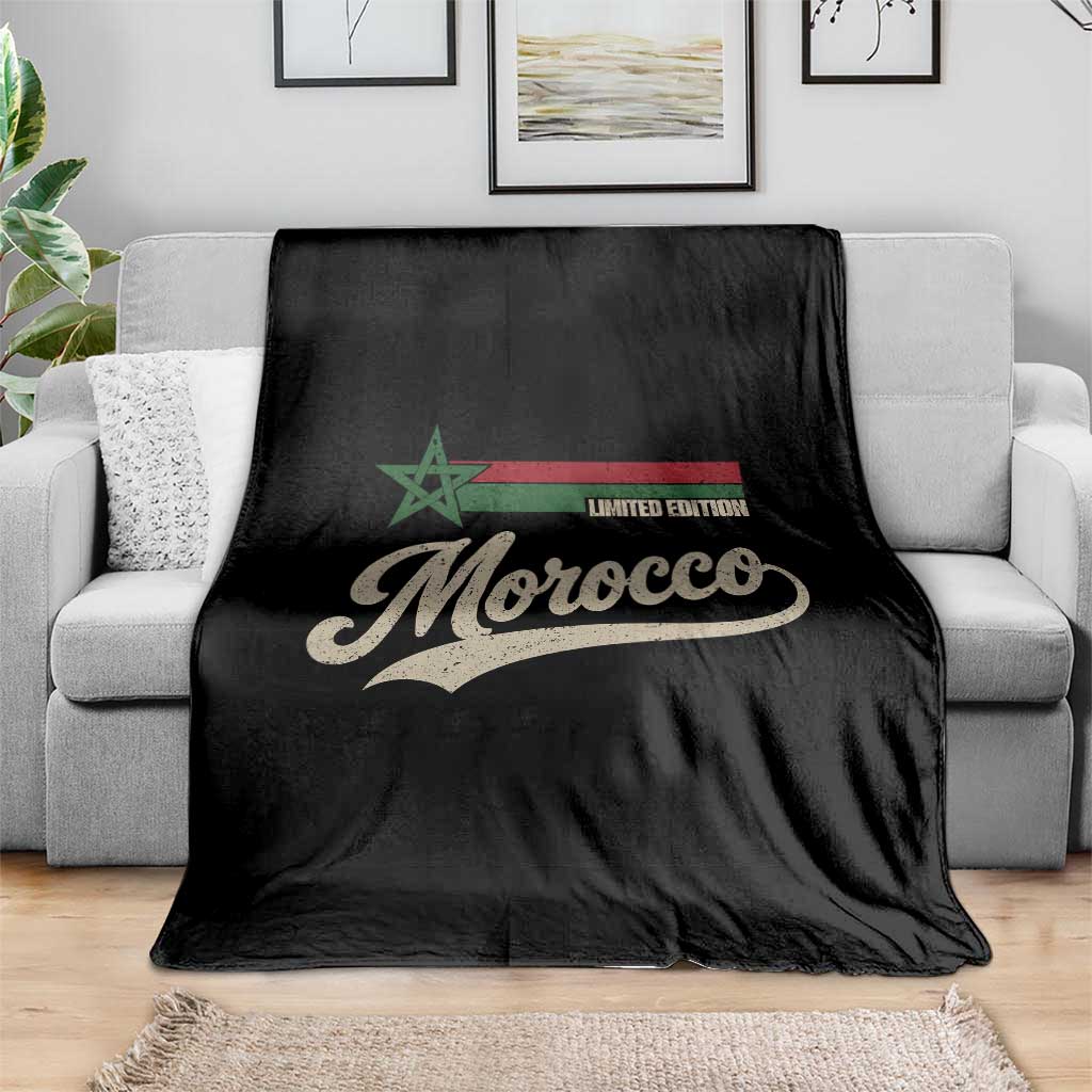 Morocco Throw Blanket Limited Edition Vintage Moroccan Pride Retro
