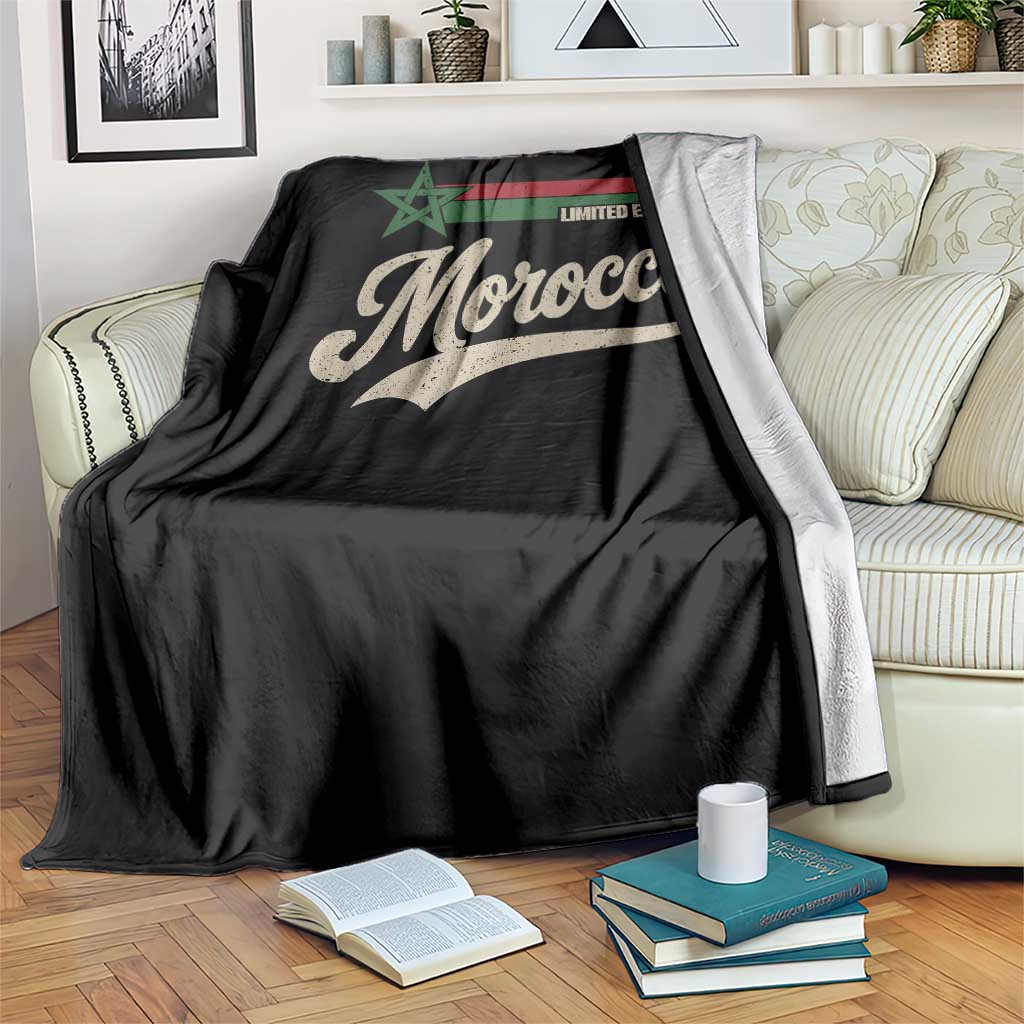 Morocco Throw Blanket Limited Edition Vintage Moroccan Pride Retro