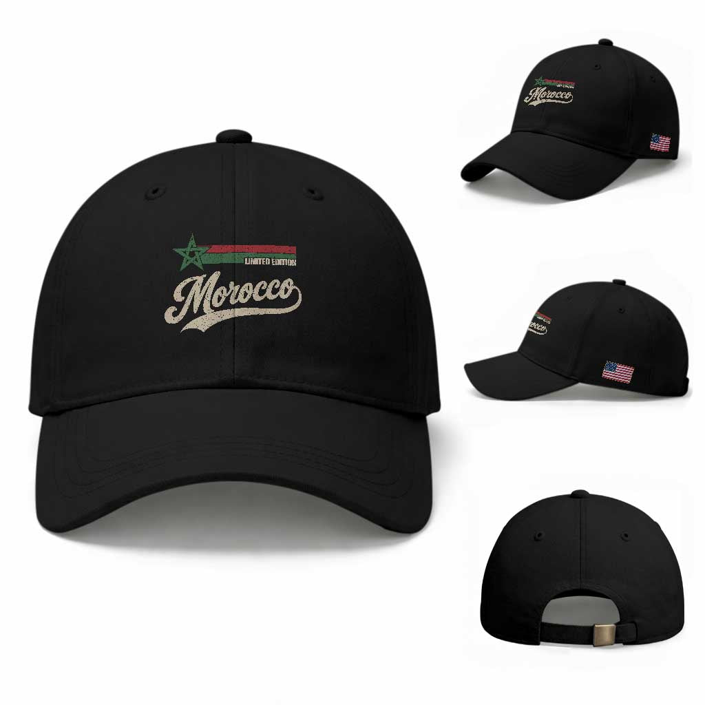 Morocco Baseball Cap Limited Edition Vintage Moroccan Pride Retro