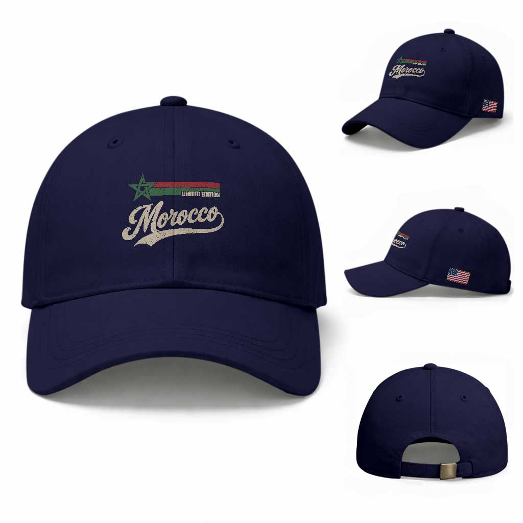 Morocco Baseball Cap Limited Edition Vintage Moroccan Pride Retro