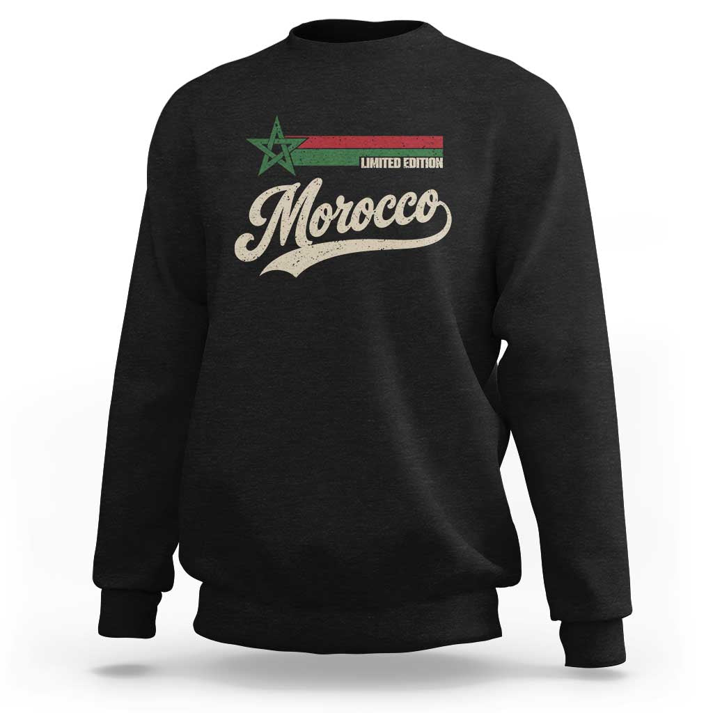 Morocco Sweatshirt Limited Edition Vintage Moroccan Pride Retro