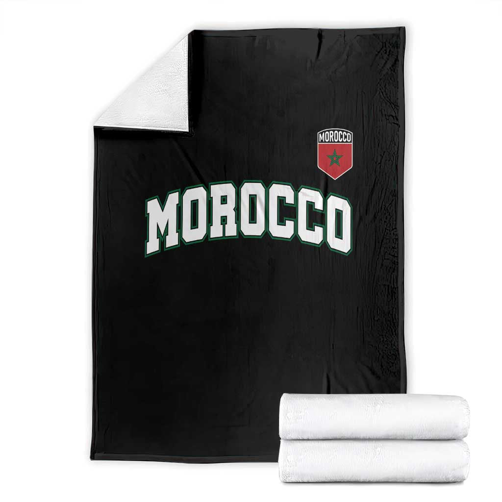 Morocco Moroccan Flag Vintage Pride Throw Blanket