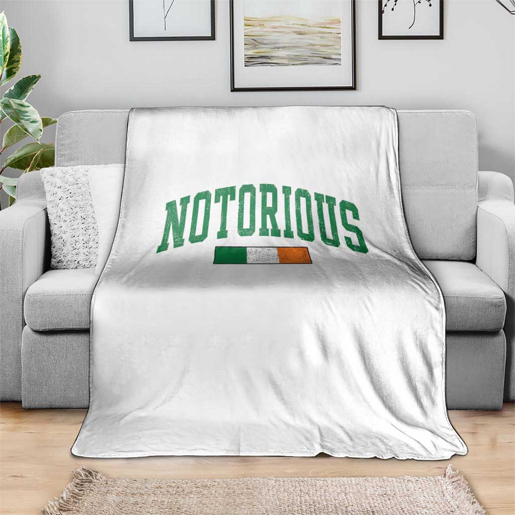 Vintage Irish Flag Notorious Throw Blanket Boxing Fans
