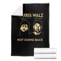 Harris Walz Throw Blanket Retro We Are Not Going Back