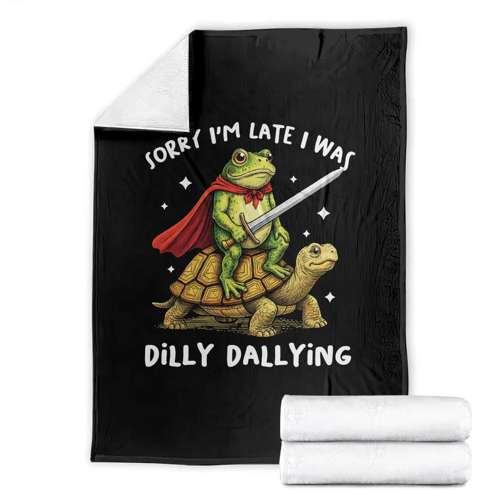 Silly Goose Throw Blanket Sorry Im Late I Was Dilly Dallying