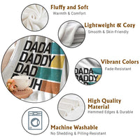 Dada Daddy Dad Bruh Throw Blanket Funny Fathers Day Bruh - Wonder Print Shop