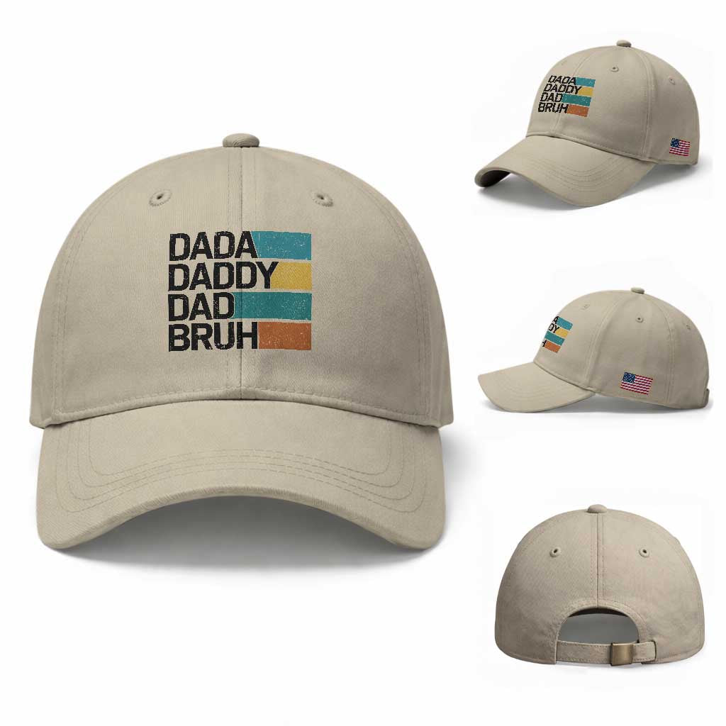 Dada Daddy Dad Bruh Baseball Cap Funny Fathers Day Bruh