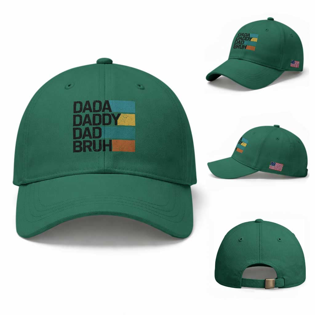 Dada Daddy Dad Bruh Baseball Cap Funny Fathers Day Bruh