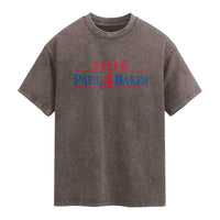 Paul Baker Support Washed Cotton T-Shirt Retro Patriotic