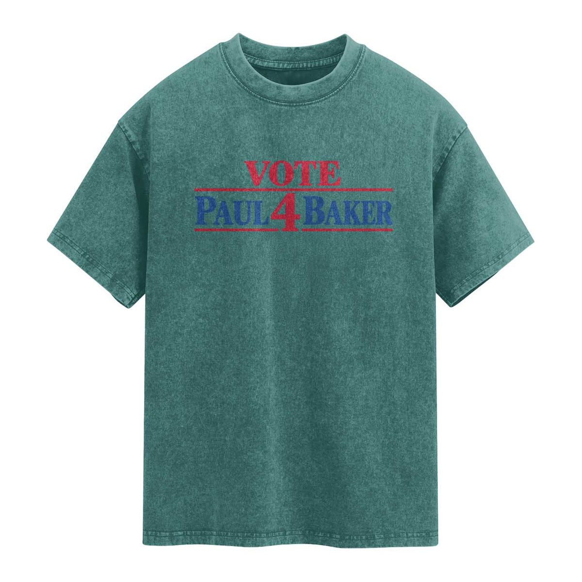 Paul Baker Support Washed Cotton T-Shirt Retro Patriotic