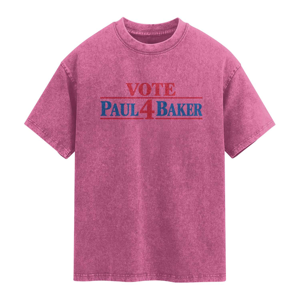 Paul Baker Support Washed Cotton T-Shirt Retro Patriotic
