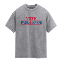 Paul Baker Support Washed Cotton T-Shirt Retro Patriotic
