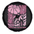 Breast Cancer Awareness Spare Tire Cover I Wear Pink For My Mom Boho Floral Pink Ribbon