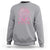 Breast Cancer Awareness Month Sweatshirt Boho Floral Vintage Floral Pink Ribbon - Wonder Print Shop