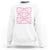 Breast Cancer Awareness Month Sweatshirt In October We Wear Pink Coquette Bow Boho Floral Gift For Mom - Wonder Print Shop