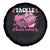 Tackle Football Breast Cancer Awareness Spare Tire Cover Pink Ribbon Boys Kid