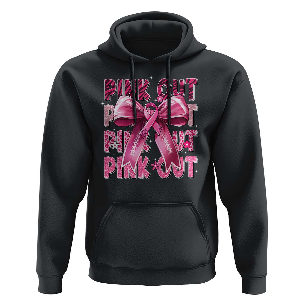 Football Pink Out Breast Cancer Awareness Hoodie Coquette Football