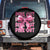 Football Pink Out Breast Cancer Awareness Spare Tire Cover Coquette Football