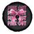 Football Pink Out Breast Cancer Awareness Spare Tire Cover Coquette Football