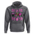 Football Breast Cancer Awareness Hoodie Football Coquette Bow Pink Ribbon Game Day