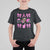 Football Breast Cancer Awareness T Shirt For Kid Football Coquette Bow Pink Ribbon Game Day - Wonder Print Shop