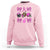 Football Breast Cancer Awareness Sweatshirt Football Coquette Bow Pink Ribbon Game Day - Wonder Print Shop