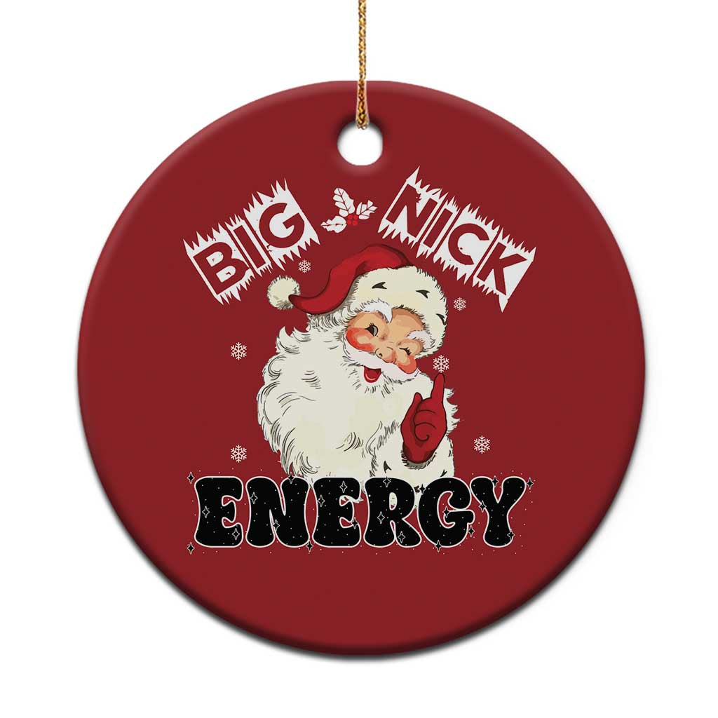 Santa Christmas Ornament Big Nick Energy Vintage Holiday - Wonder Print Shop