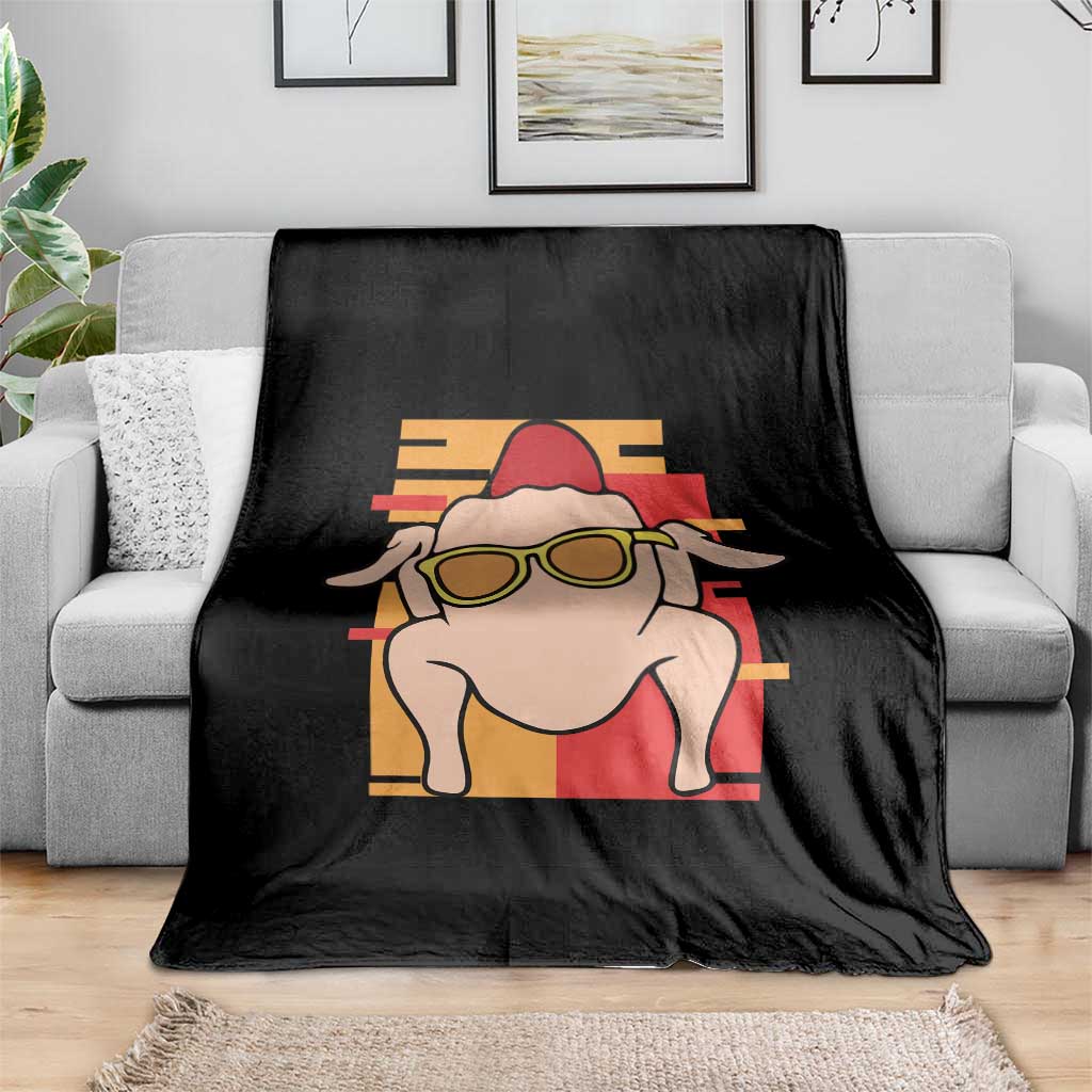 Turkey Thanksgiving Throw Blanket Funny Fall - Wonder Print Shop