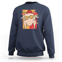 Navy turkey graphic sweatshirt with crew neck and long sleeves