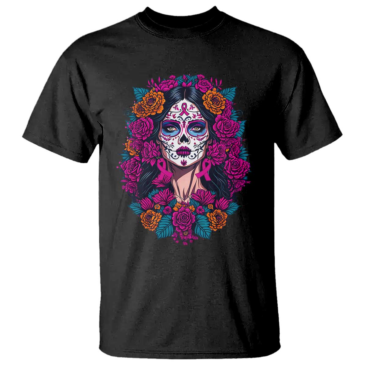 Dia De Los Muertos Catrina Day Of The Dead Sugar Skull T Shirt