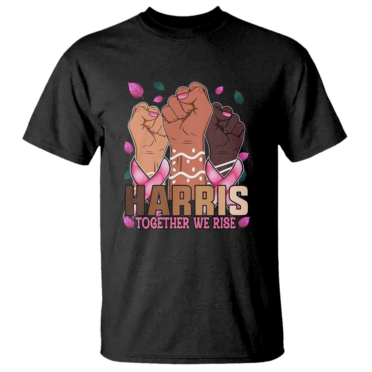 Breast Cancer Awareness Month In October We Wear Pink 2024 T Shirt Harris Together We Rise - Wonder Print Shop