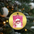 Pink Santa Retro Christmas Christmas Ornament Blowing Bubble Pink Xmas Matching Family Group Party - Wonder Print Shop