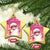 Pink Santa Retro Christmas Christmas Ornament Blowing Bubble Pink Xmas Matching Family Group Party - Wonder Print Shop