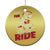 Funny Biker Christmas Ornament Oh What Fun It Is To Ride Santa Riding On A Motorcycle - Wonder Print Shop