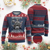 Personalized Veteran Flag Knitted Sweatshirt Custom Name Tag U.S. Army - Wonder Print Shop