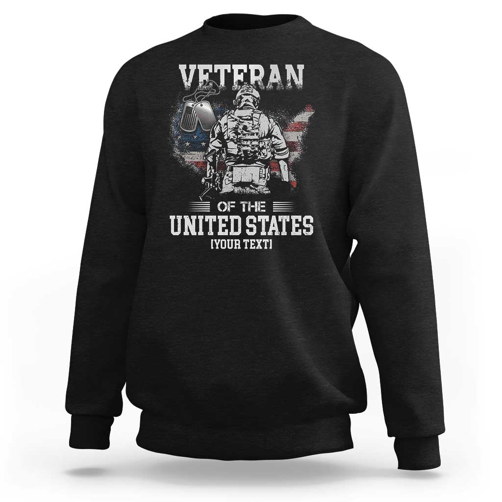 Personalized Veteran Flag Sweatshirt Custom Name U.S. Army