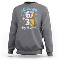 100 Days Of School 67 Funny Six Seven Meme Sweatshirt