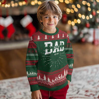 Personalized New Dad Knitted Sweatshirt Custom Name Father's Day Dad Est. 2025 - Wonder Print Shop
