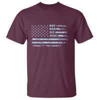 Boy Dad Est 2025 T Shirt American Flag First Fathers Day