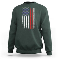 Patriotic Drummer Sweatshirt Percussionist Gift Drumming Drumsticks American Flag