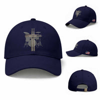 Christian Drummer Baseball Cap Drum Sticks Cross Percussionist Jesus Church