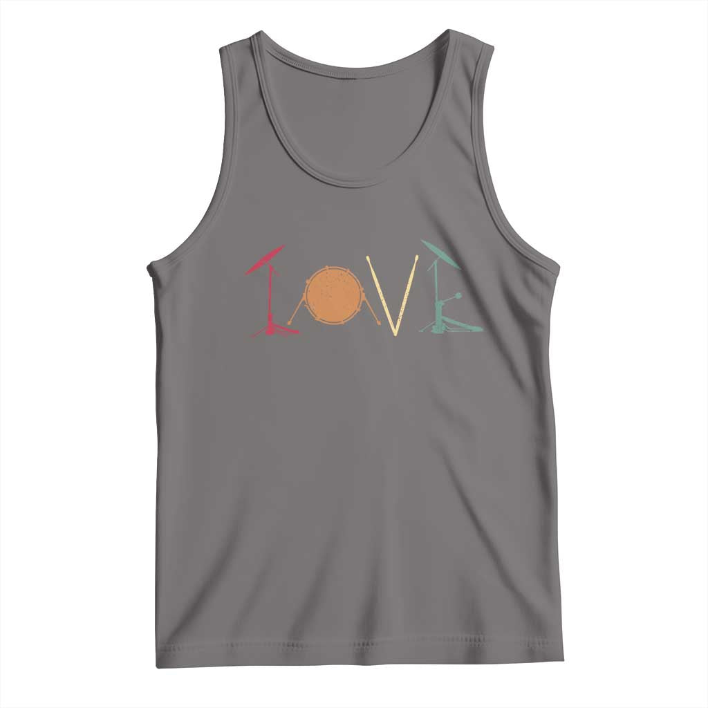 Retro Drummer Tank Top Drum Love Drums Drumline