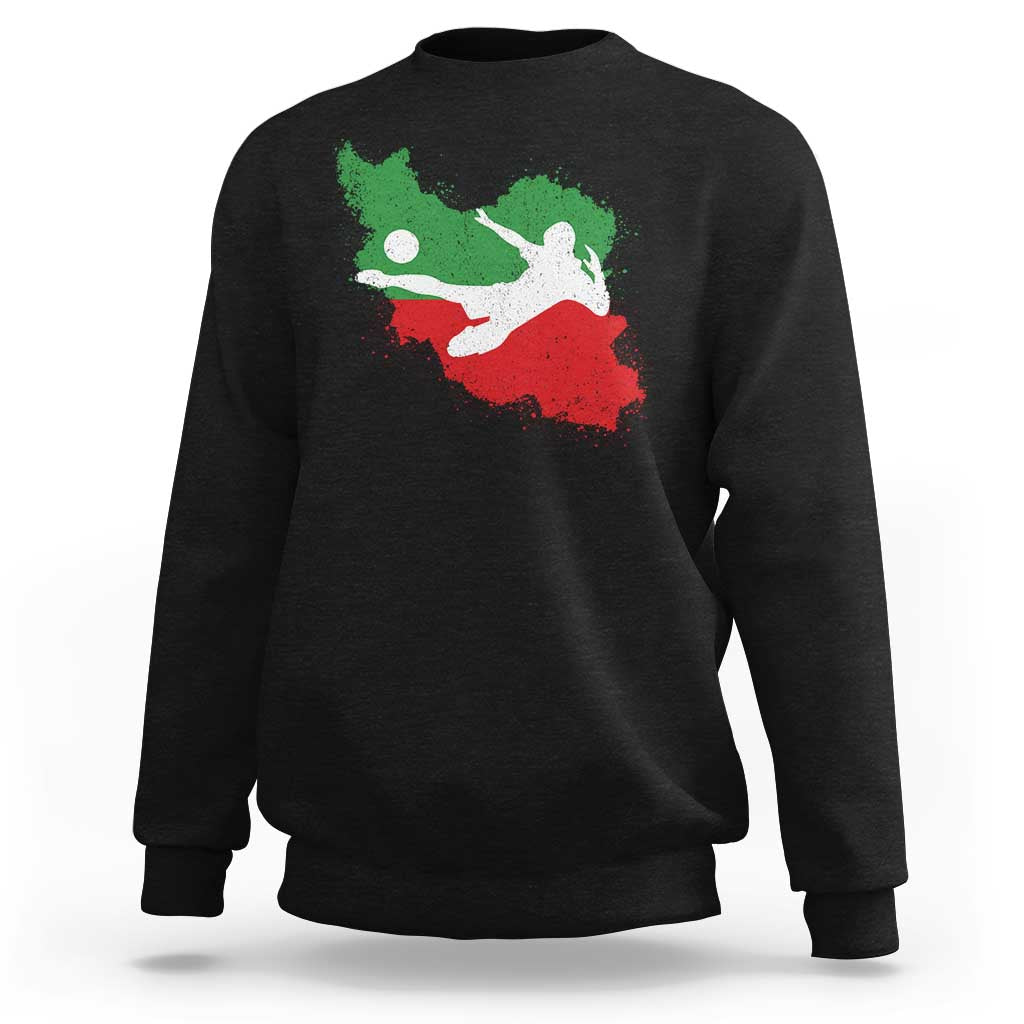 Iran Soccer Sweatshirt Vintage Watercolors Iran Flag Iranian World Football Fan
