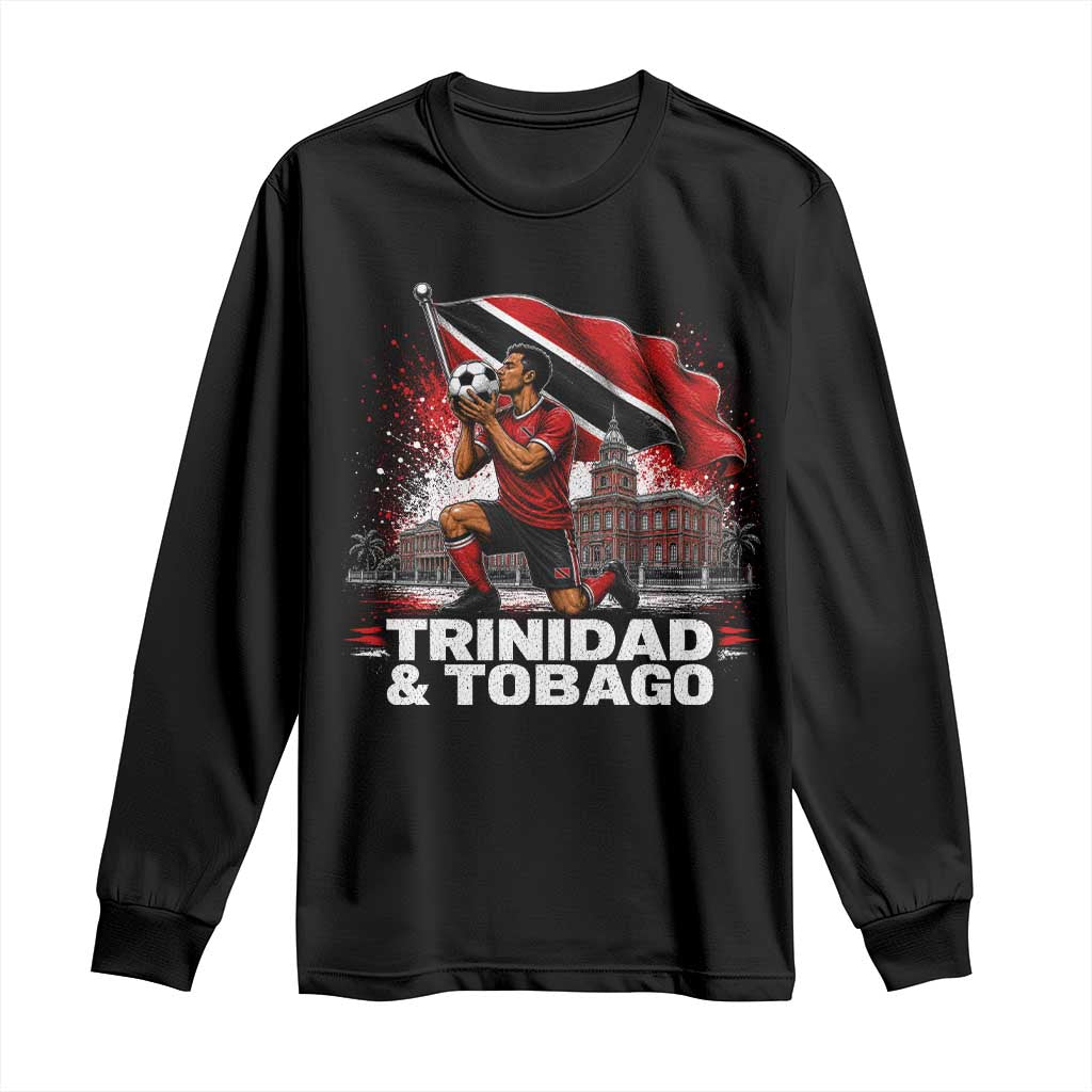 Trinidad and Tobago Soccer Long Sleeve Shirt Patriotic Football Fan Caribbean Pride Gift