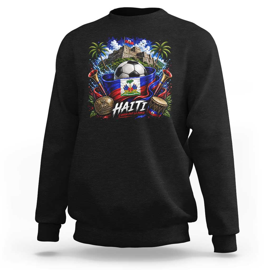 Haiti Soccer 2026 Sweatshirt Haitian Flag Caribbean Football Fan