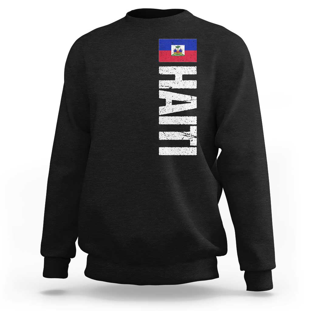 Vintage Haitian Flag Sweatshirt Proud Haitienne Haiti Independence 1804