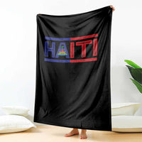 Haiti Flag Throw Blanket Vintage Haitian Pride Ayiti Roots